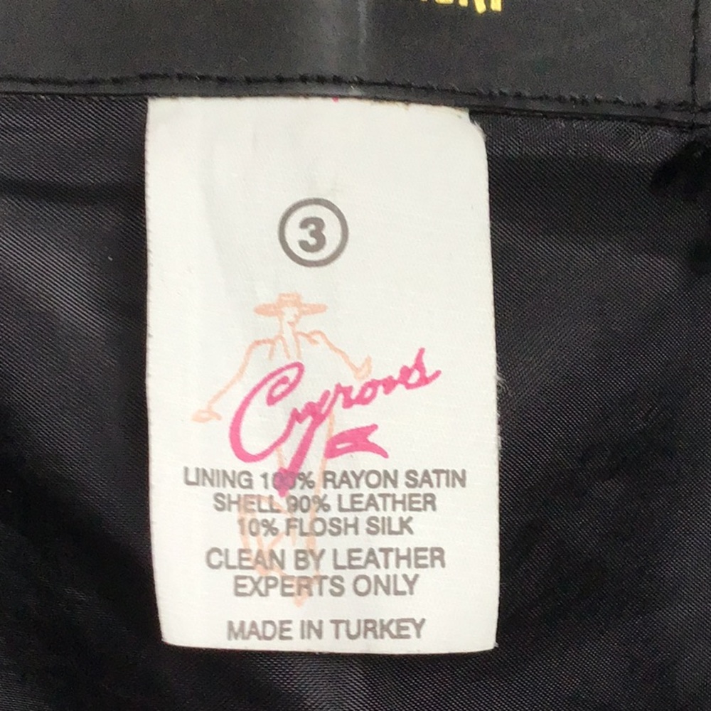 Leather Open Front Womans Rose Jacket - image 2